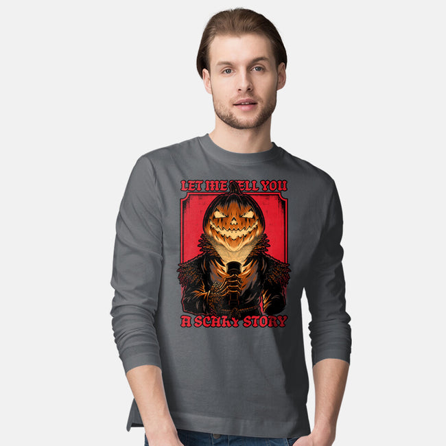 Halloween Pumpkin Scary Stories-Mens-Long Sleeved-Tee-Studio Mootant