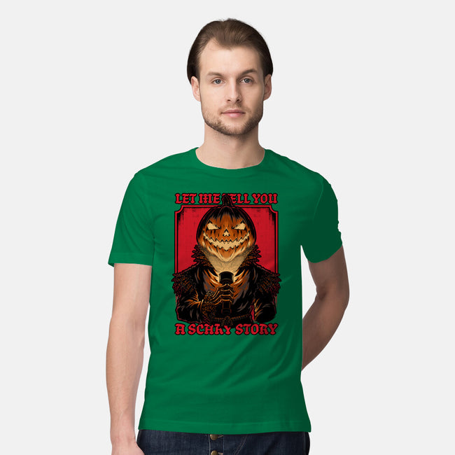 Halloween Pumpkin Scary Stories-Mens-Premium-Tee-Studio Mootant