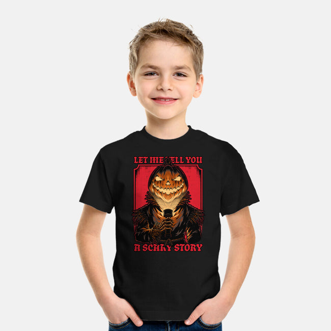 Halloween Pumpkin Scary Stories-Youth-Basic-Tee-Studio Mootant