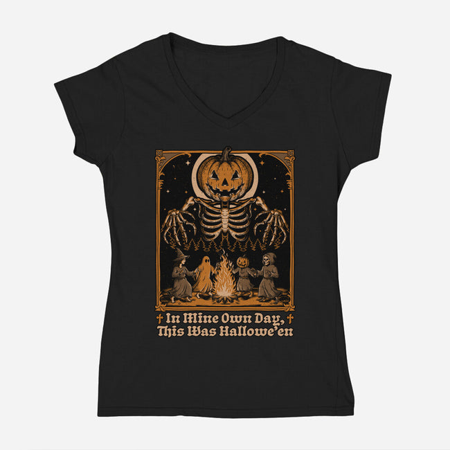 Halloween Medieval Dance-Womens-V-Neck-Tee-Studio Mootant