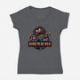 Be Wild-Womens-V-Neck-Tee-glitchygorilla