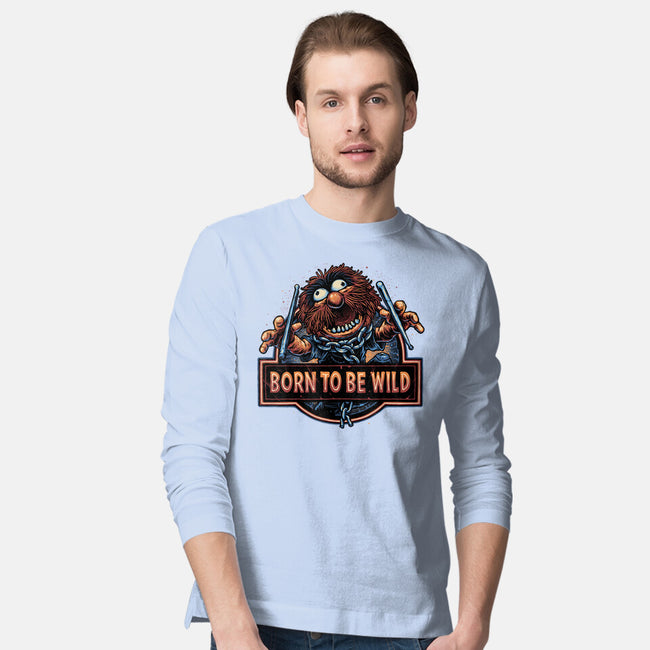 Be Wild-Mens-Long Sleeved-Tee-glitchygorilla