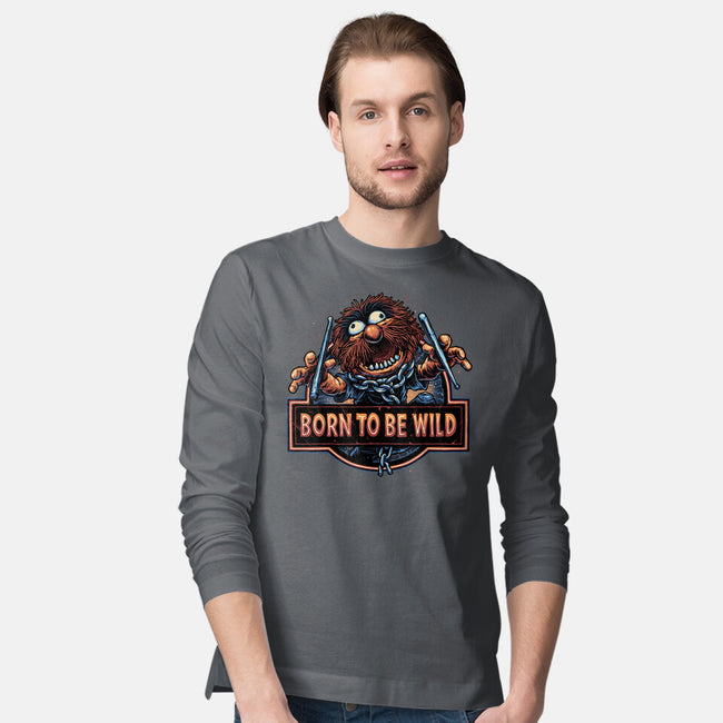 Be Wild-Mens-Long Sleeved-Tee-glitchygorilla
