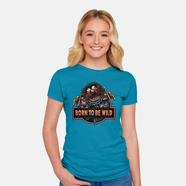Be Wild-Womens-Fitted-Tee-glitchygorilla