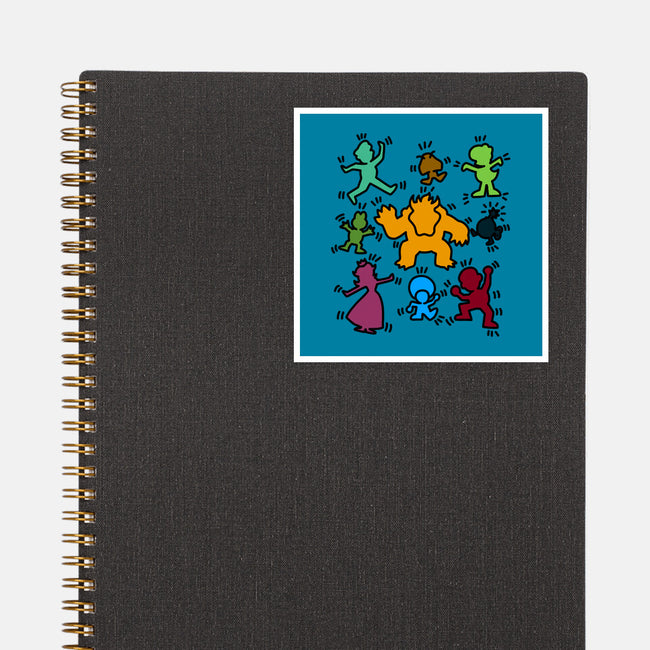 Classic Game Doodle-None-Glossy-Sticker-rmatix