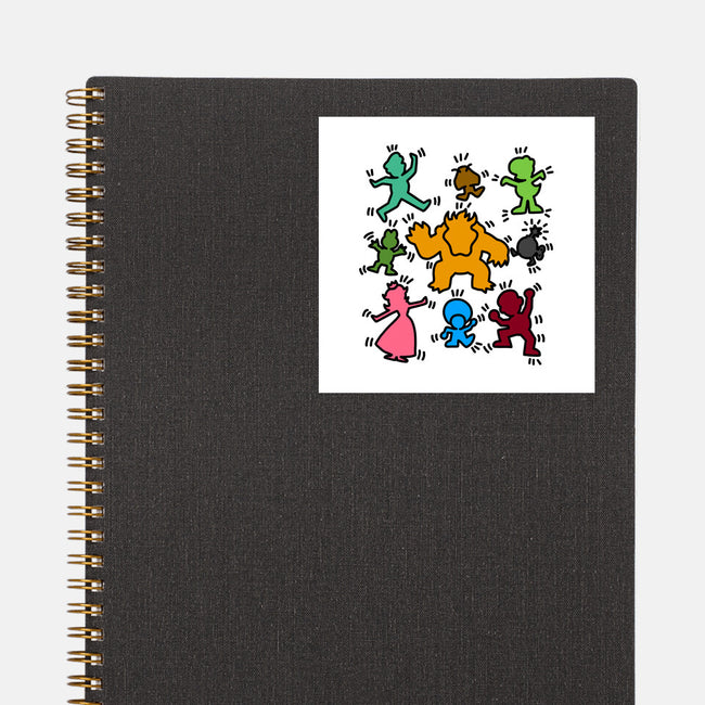 Classic Game Doodle-None-Glossy-Sticker-rmatix