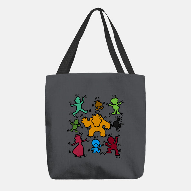 Classic Game Doodle-None-Basic Tote-Bag-rmatix
