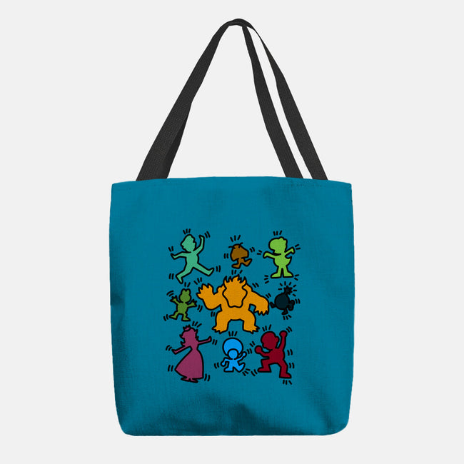 Classic Game Doodle-None-Basic Tote-Bag-rmatix