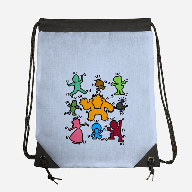 Classic Game Doodle-None-Drawstring-Bag-rmatix