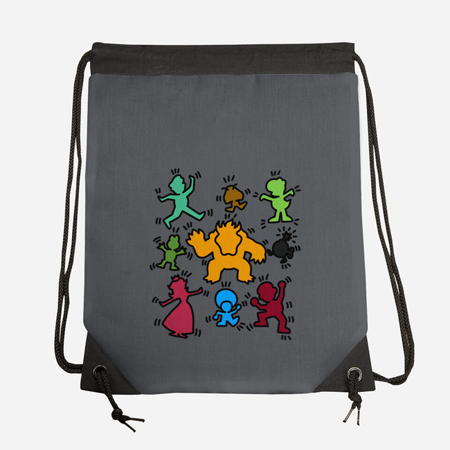 Classic Game Doodle-None-Drawstring-Bag-rmatix