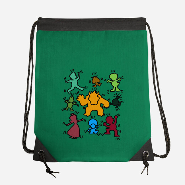 Classic Game Doodle-None-Drawstring-Bag-rmatix
