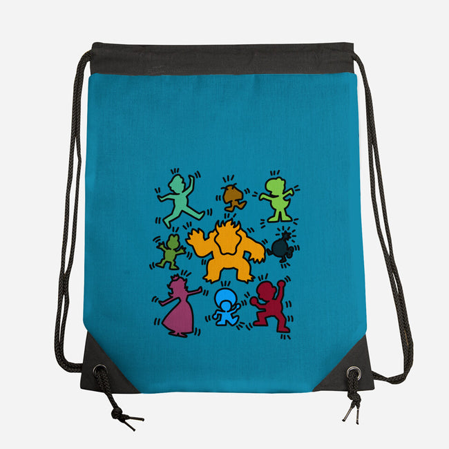 Classic Game Doodle-None-Drawstring-Bag-rmatix