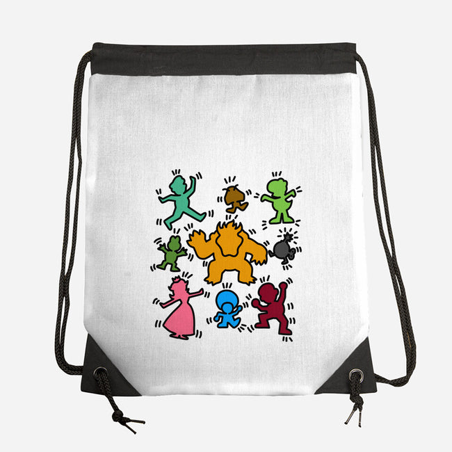 Classic Game Doodle-None-Drawstring-Bag-rmatix
