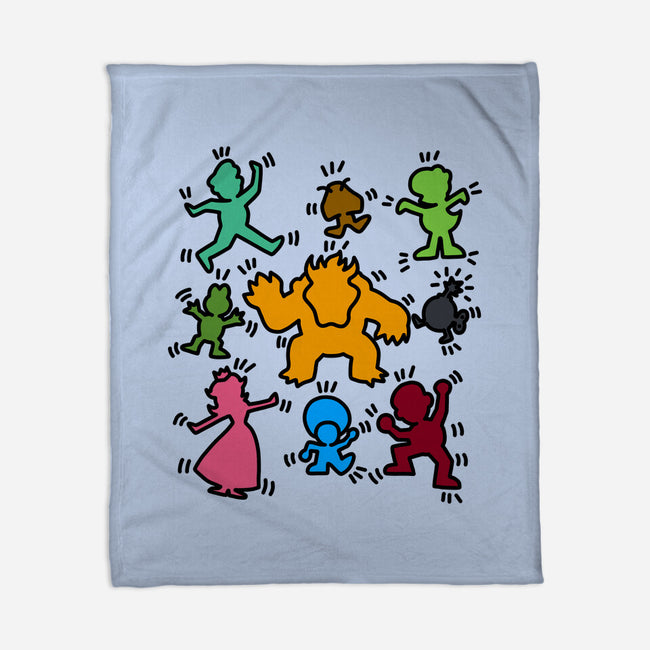 Classic Game Doodle-None-Fleece-Blanket-rmatix