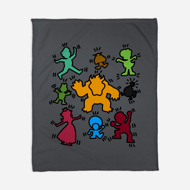 Classic Game Doodle-None-Fleece-Blanket-rmatix