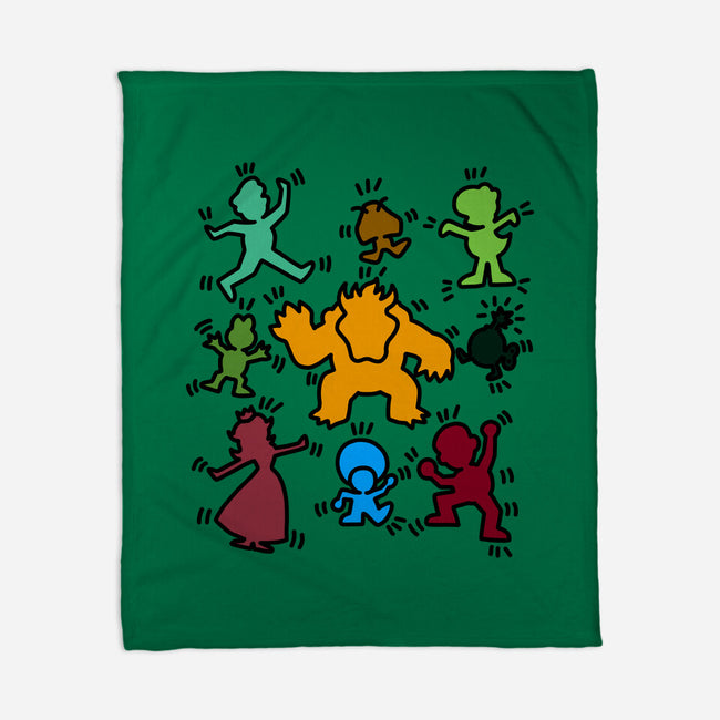 Classic Game Doodle-None-Fleece-Blanket-rmatix