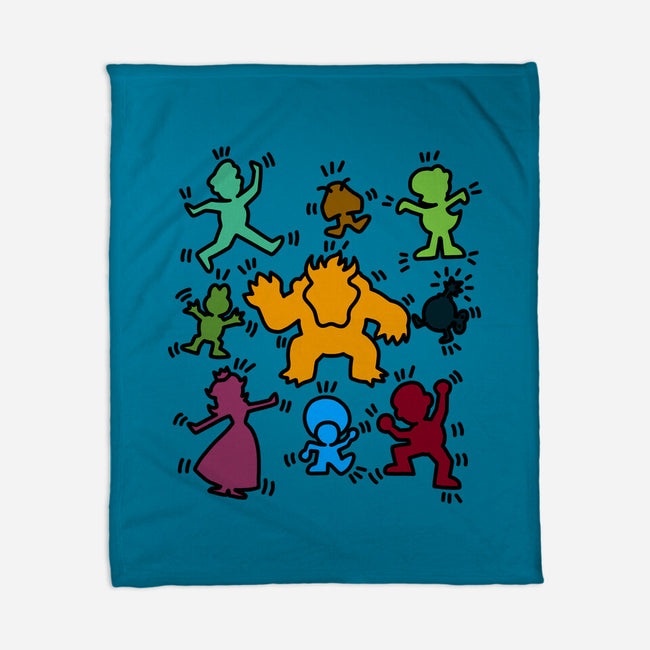 Classic Game Doodle-None-Fleece-Blanket-rmatix
