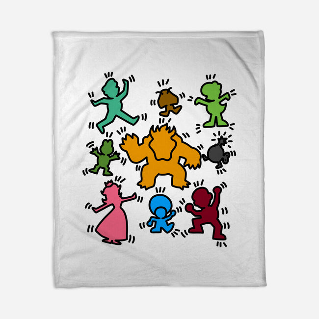 Classic Game Doodle-None-Fleece-Blanket-rmatix