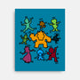 Classic Game Doodle-None-Stretched-Canvas-rmatix