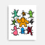 Classic Game Doodle-None-Stretched-Canvas-rmatix