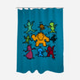 Classic Game Doodle-None-Polyester-Shower Curtain-rmatix
