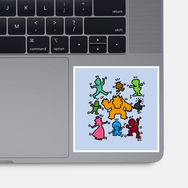 Classic Game Doodle-None-Glossy-Sticker-rmatix