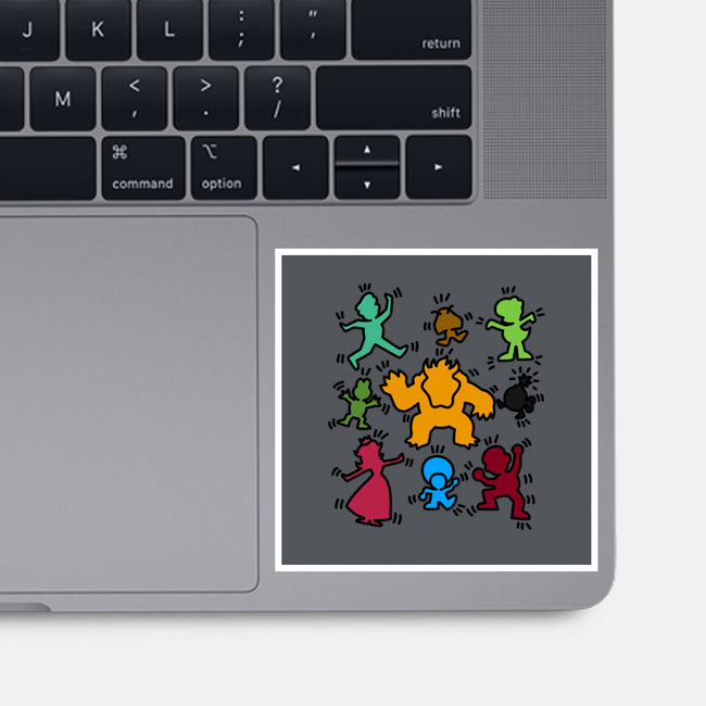 Classic Game Doodle-None-Glossy-Sticker-rmatix