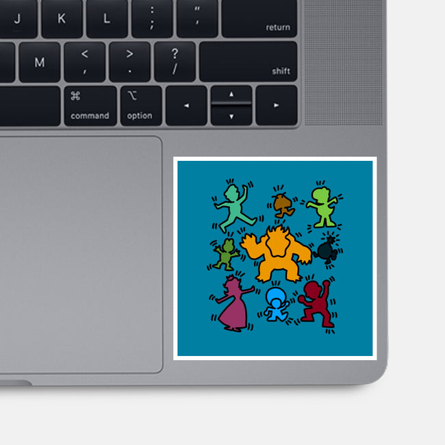 Classic Game Doodle-None-Glossy-Sticker-rmatix