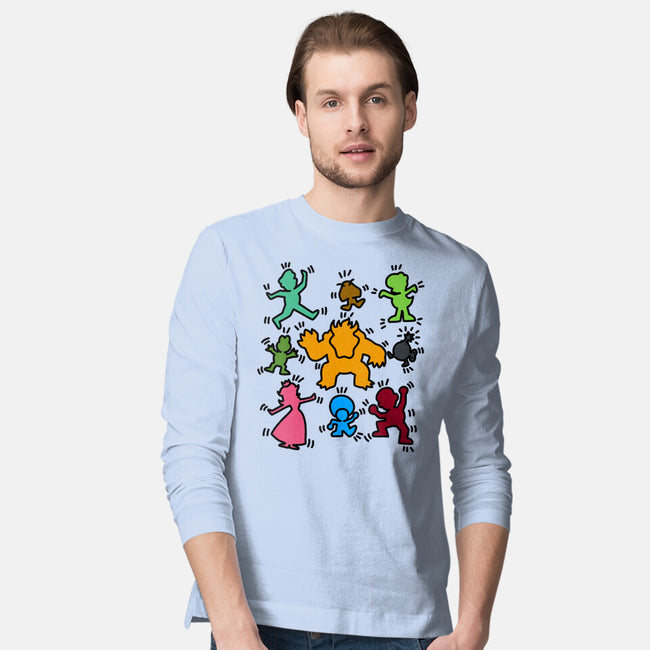 Classic Game Doodle-Mens-Long Sleeved-Tee-rmatix