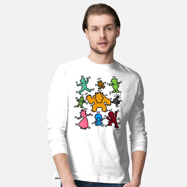 Classic Game Doodle-Mens-Long Sleeved-Tee-rmatix