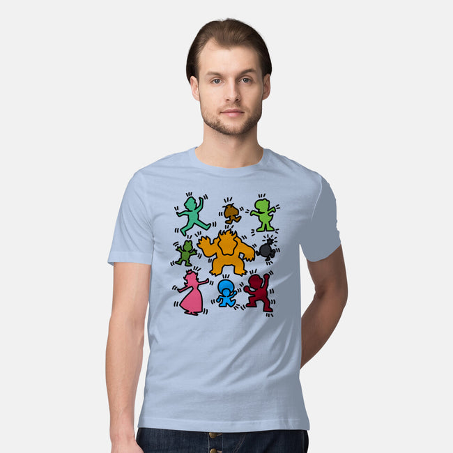 Classic Game Doodle-Mens-Premium-Tee-rmatix