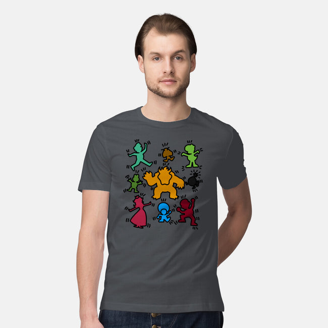 Classic Game Doodle-Mens-Premium-Tee-rmatix