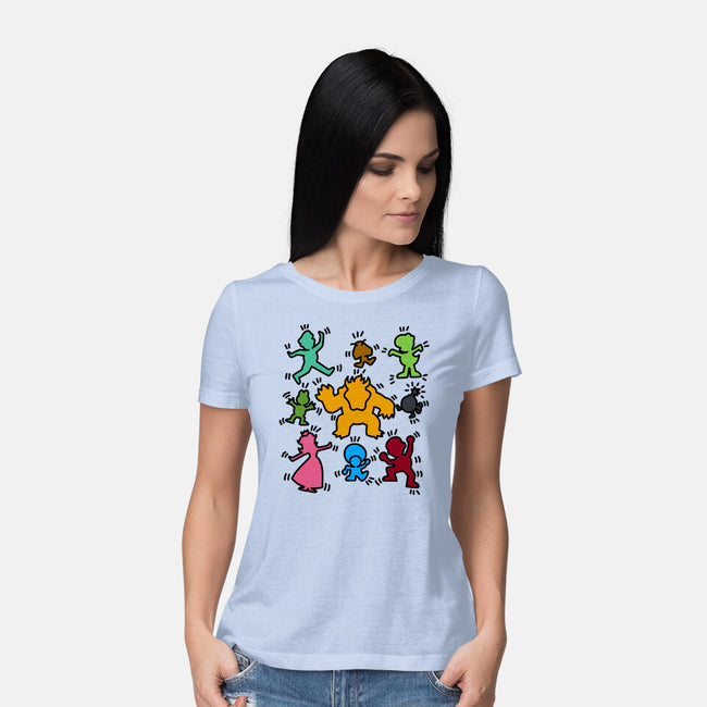 Classic Game Doodle-Womens-Basic-Tee-rmatix