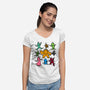 Classic Game Doodle-Womens-V-Neck-Tee-rmatix