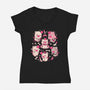 Creepy Cuties-Womens-V-Neck-Tee-Arigatees