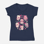 Creepy Cuties-Womens-V-Neck-Tee-Arigatees