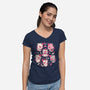 Creepy Cuties-Womens-V-Neck-Tee-Arigatees