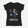 Robotcop-Womens-V-Neck-Tee-piercek26