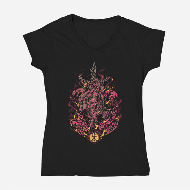 The Forgotten One-Womens-V-Neck-Tee-Estudio Horta