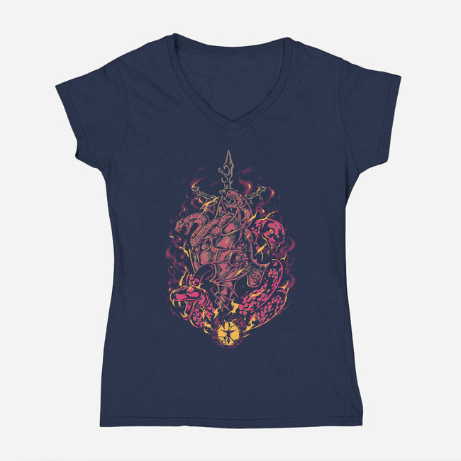 The Forgotten One-Womens-V-Neck-Tee-Estudio Horta
