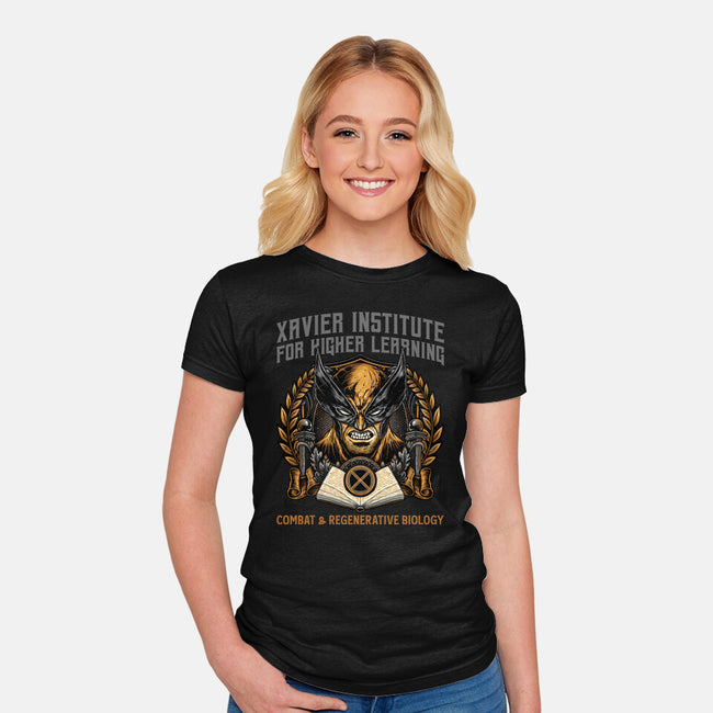 Combat And Regenerative Biology-Womens-Fitted-Tee-glitchygorilla