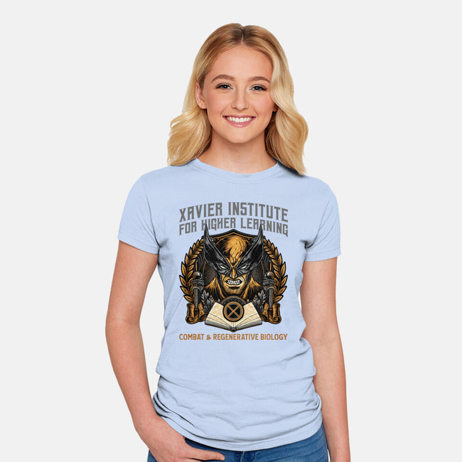Combat And Regenerative Biology-Womens-Fitted-Tee-glitchygorilla