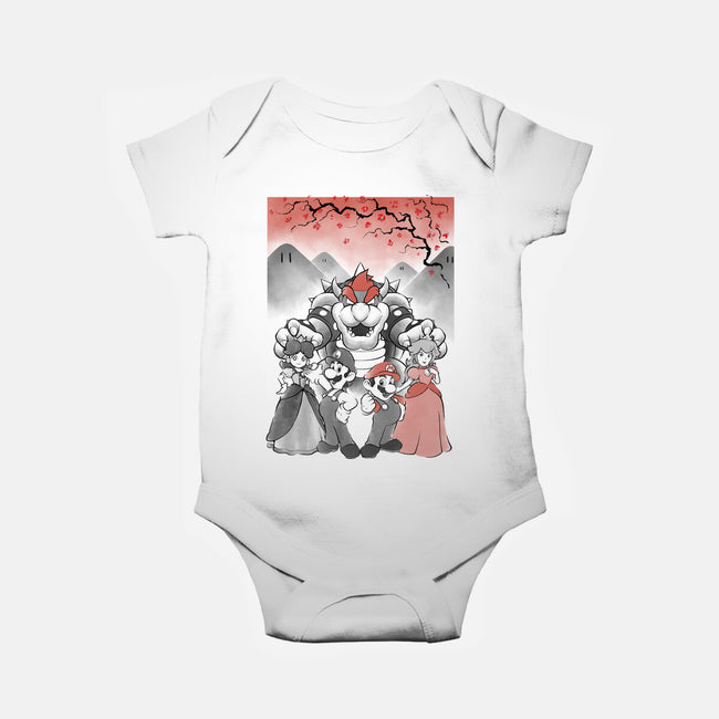 Mushroom Club Sumi-E-Baby-Basic-Onesie-Astrobot Invention