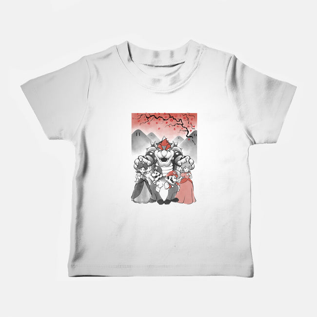 Mushroom Club Sumi-E-Baby-Basic-Tee-Astrobot Invention
