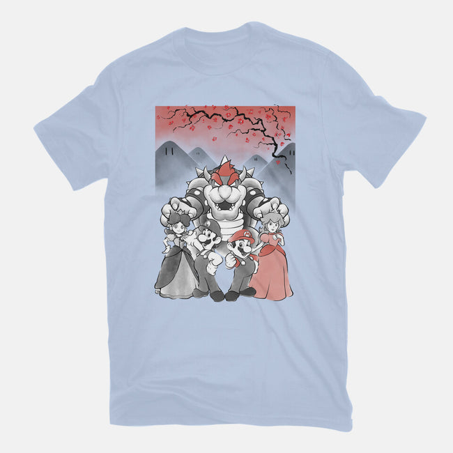 Mushroom Club Sumi-E-Mens-Basic-Tee-Astrobot Invention