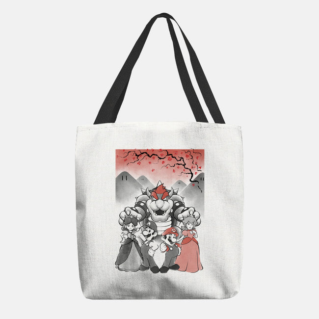 Mushroom Club Sumi-E-None-Basic Tote-Bag-Astrobot Invention