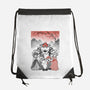 Mushroom Club Sumi-E-None-Drawstring-Bag-Astrobot Invention