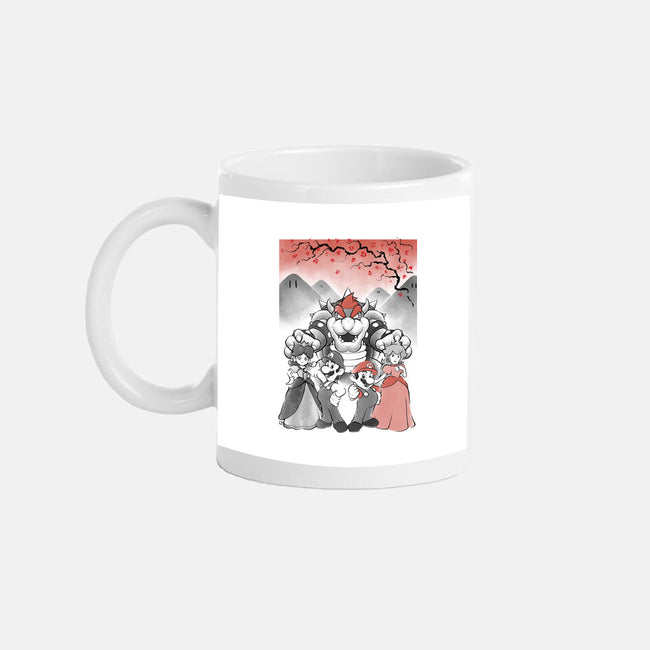 Mushroom Club Sumi-E-None-Mug-Drinkware-Astrobot Invention