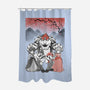 Mushroom Club Sumi-E-None-Polyester-Shower Curtain-Astrobot Invention