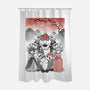 Mushroom Club Sumi-E-None-Polyester-Shower Curtain-Astrobot Invention